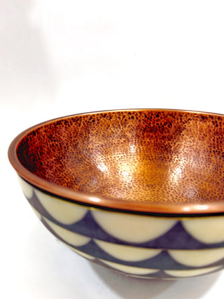 Handmade Hammered Copper Vessel Sink, Artisan Bathroom bowl Sink