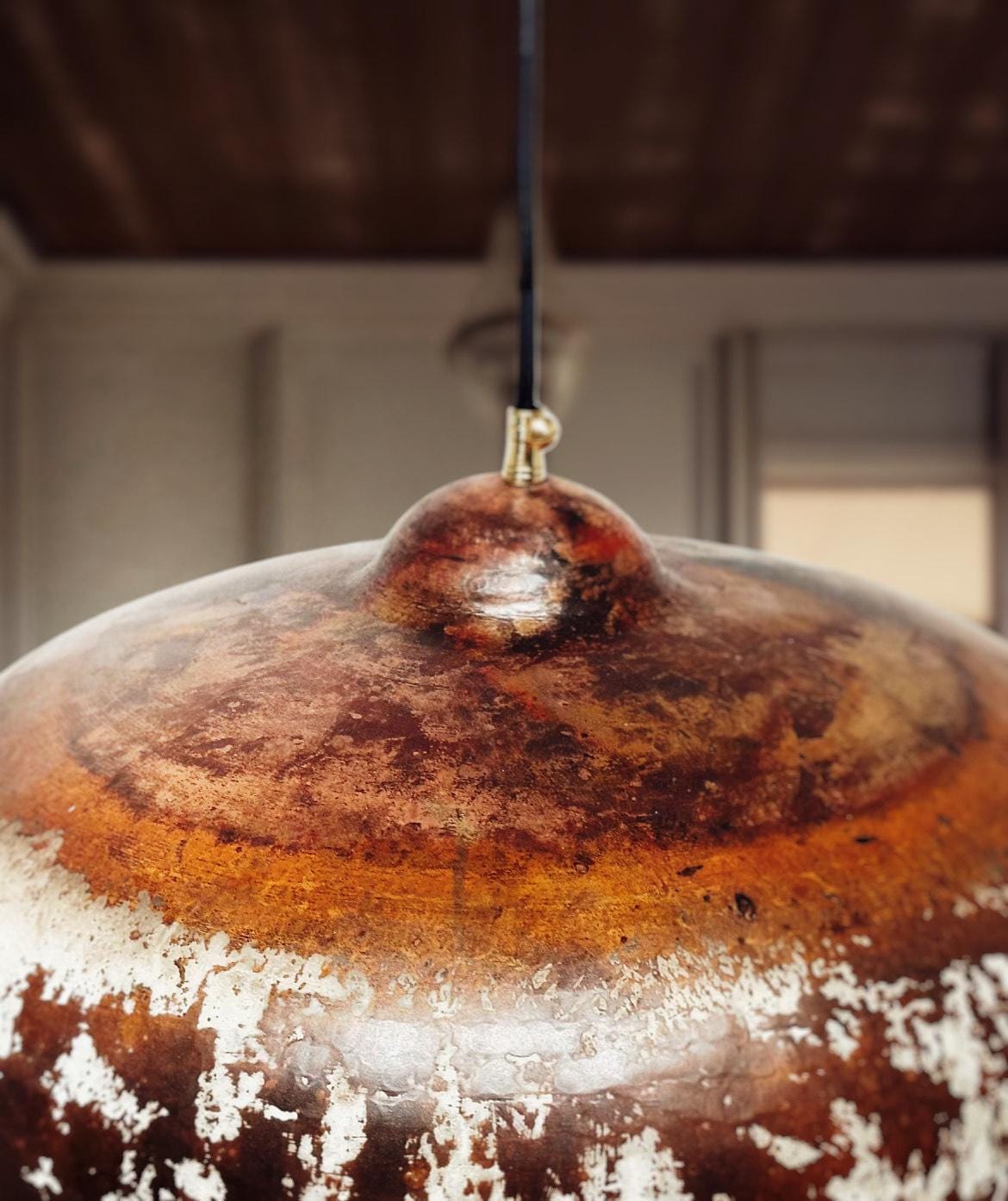 Handcrafted Copper Pendant Light: Farmhouse Kitchen Island Lighting