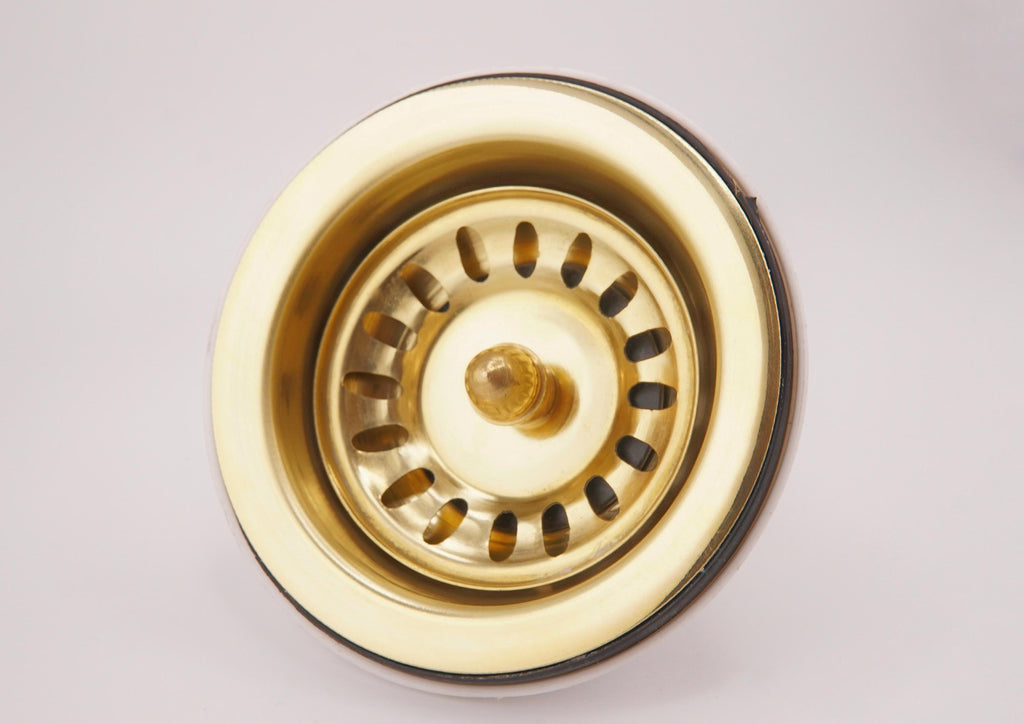 Handmade Unlacquered Brass Kitchen Sink Strainer Basket