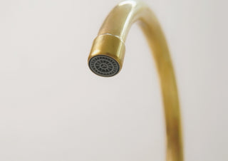 Unlacquered Brass Bridge Kitchen Sink Faucet with Side Sprayer and Drinking Water Tap