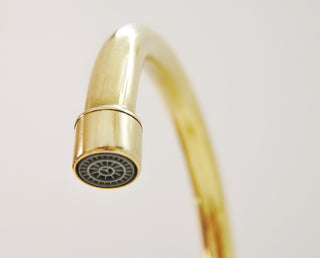 Handmade Unlacquered Brass Faucet: Vintage Deck Mount Cold Water Tap
