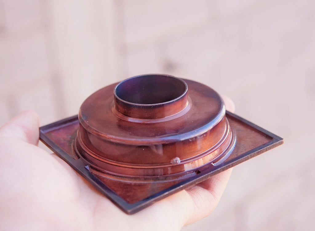 Hammered Copper Square Floor Drain: Solid Brass Shower Drain