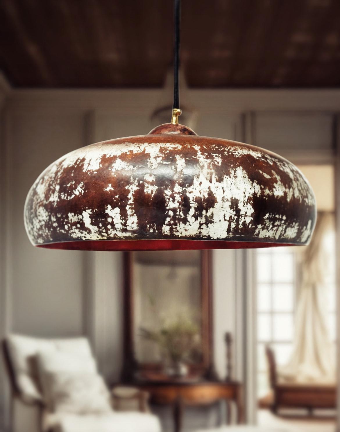 Handcrafted Copper Pendant Light: Farmhouse Kitchen Island Lighting