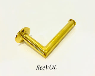 Solid Brass Toilet Paper Holder, Unlacquered Wall Mounted Towel Holder