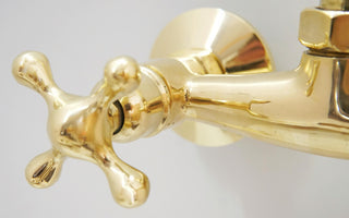 Unlacquered Brass Rainfall Shower System, Exposed Pipe