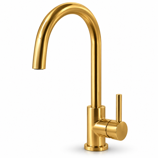 Deeb Unlacquered Brass Kitchen Faucet