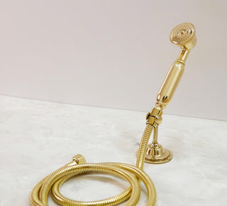 Unlacquered Brass Handheld Shower Head