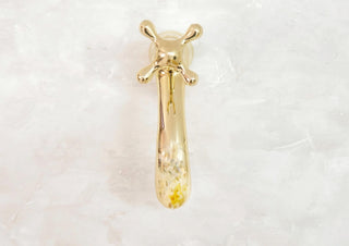 Handcrafted Unlacquered Brass Faucet: Vintage Moroccan Bathroom Fixture