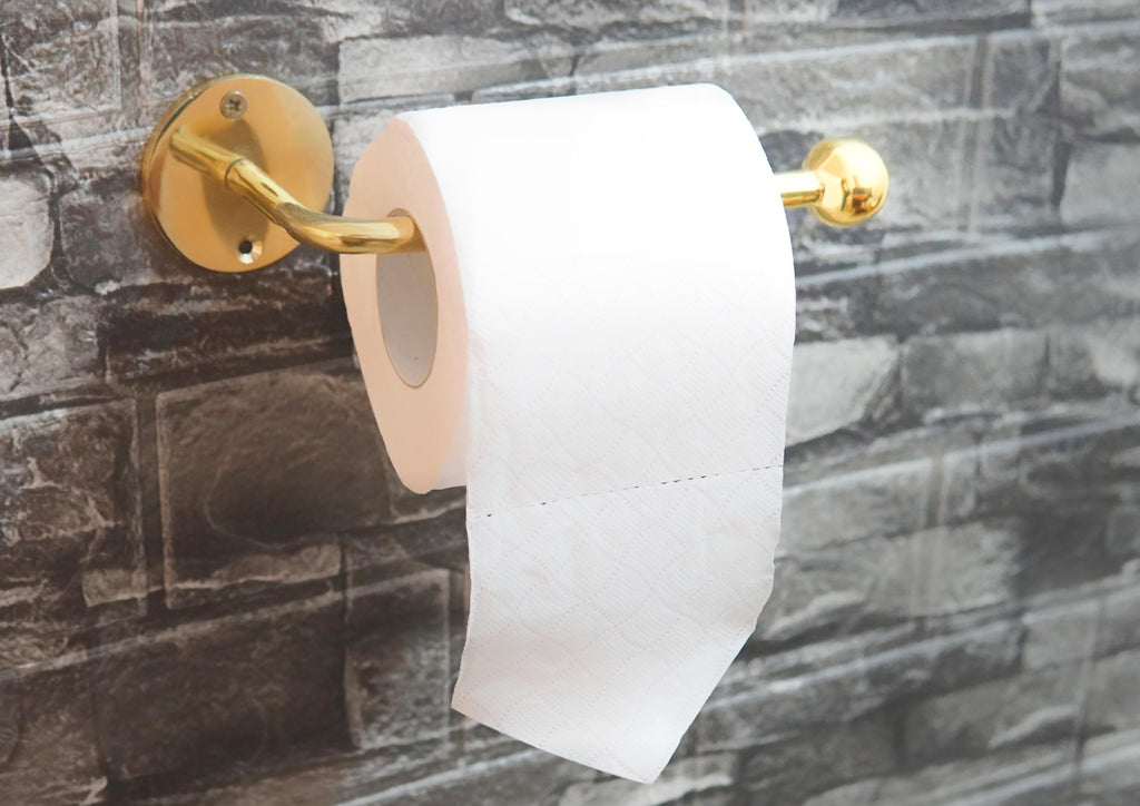 Handmade Brass Toilet Paper Holder: Vintage Style, Gold & Bronze Finish