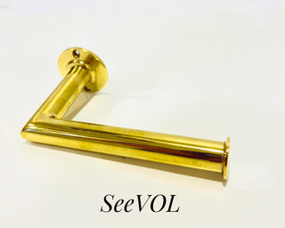 Solid Brass Toilet Paper Holder, Unlacquered Wall Mounted Towel Holder