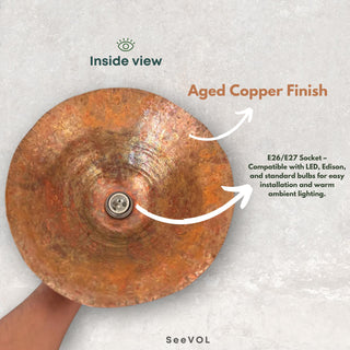 Handmade Hammered Copper Pendant Light: Dome Ceiling Lamp