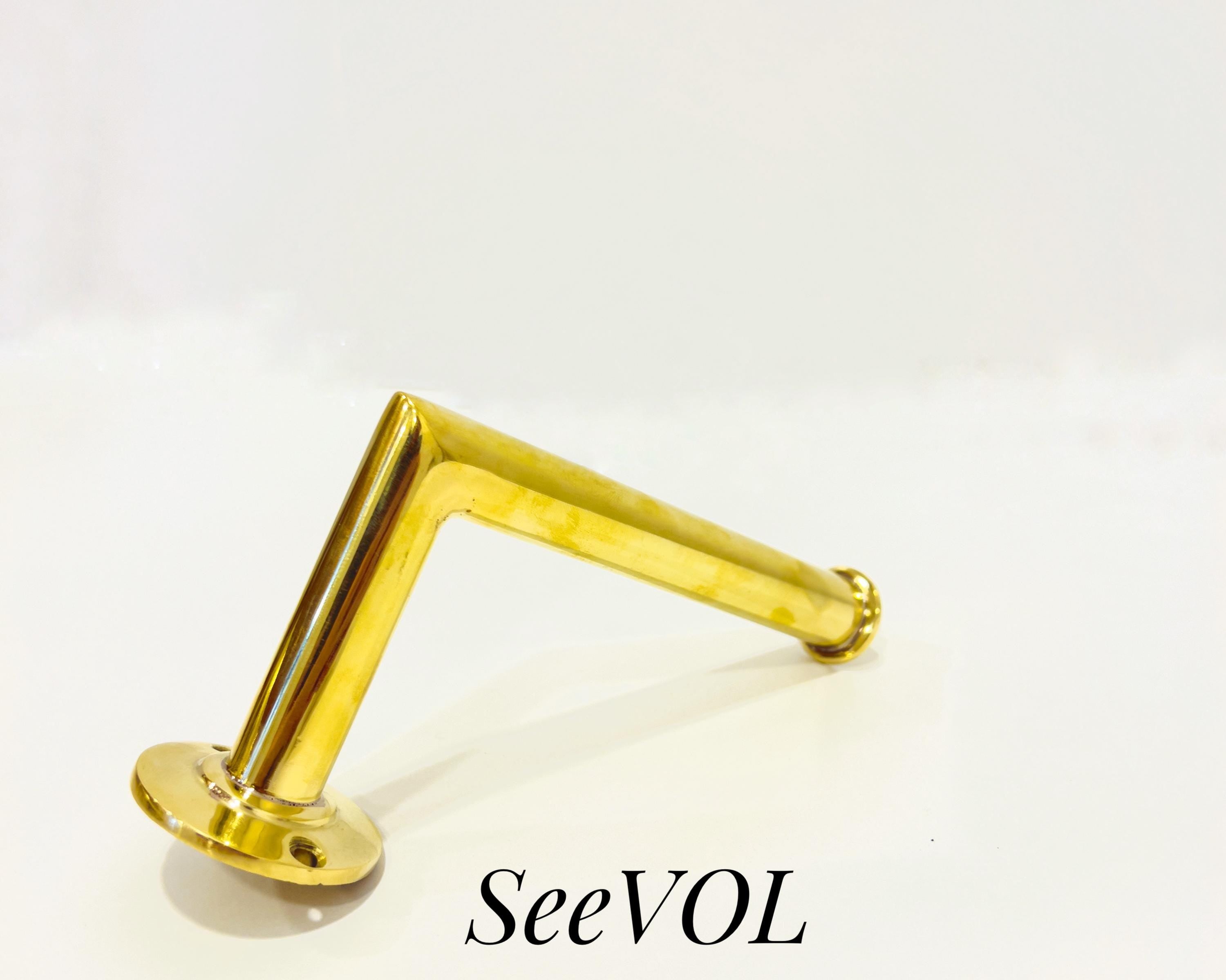 Solid Brass Toilet Paper Holder, Unlacquered Wall Mounted Towel Holder