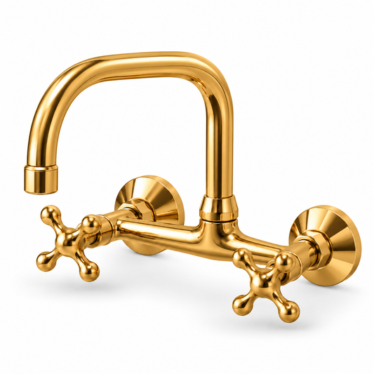 Da Frico Unlacquered Brass Wall-Mount Faucet